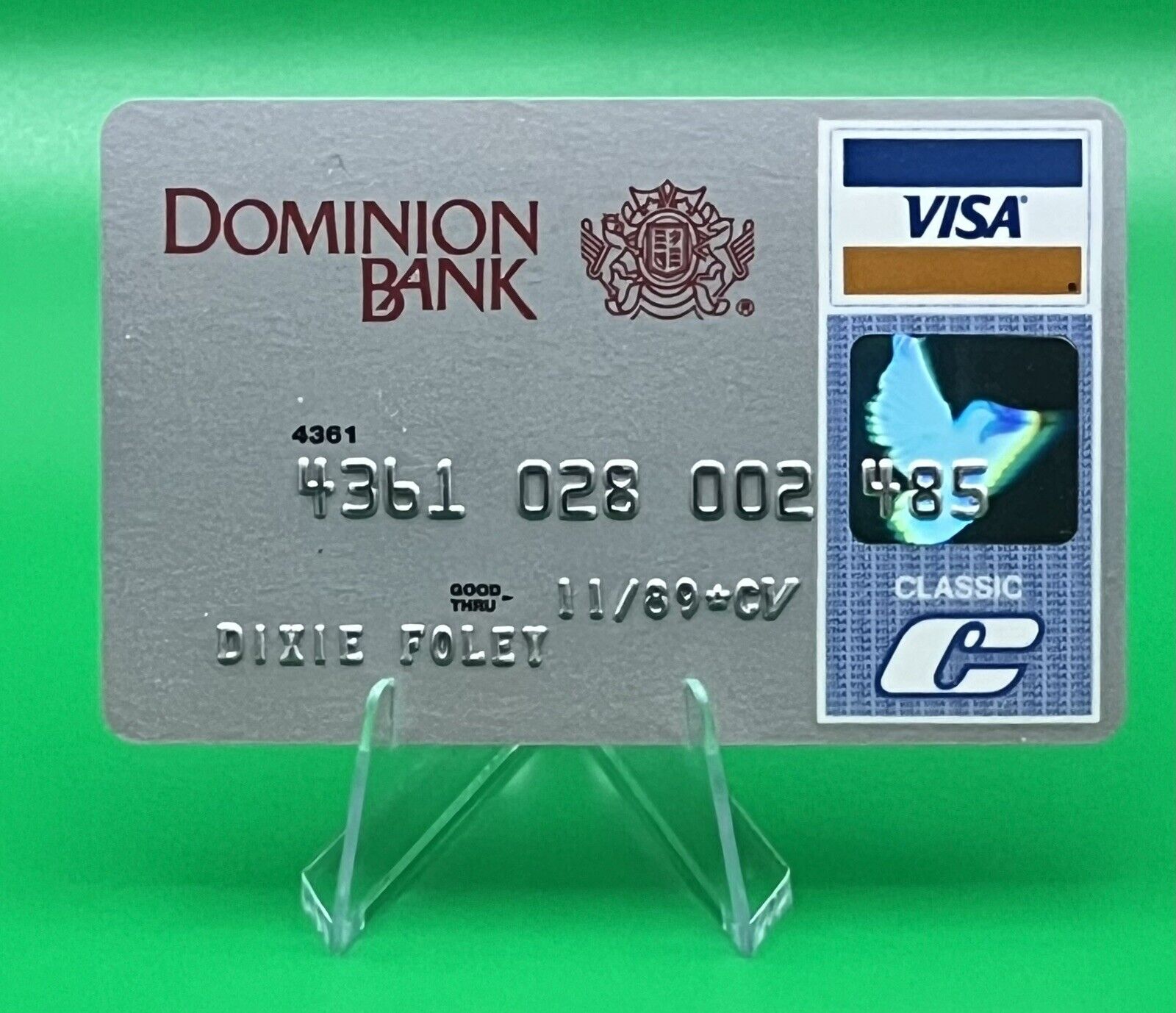 Dominion Bank vintage credit charge Exp 89