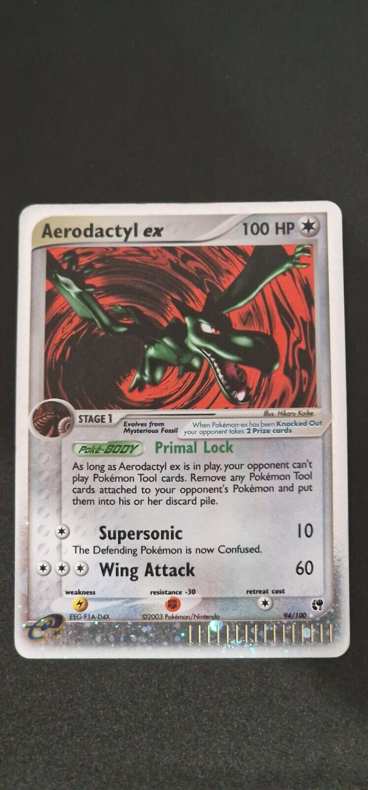 Pokemon AERODACTYL EX 94/100 EX ENG Card