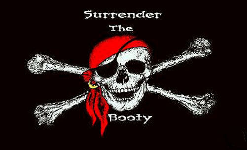 NEW 3x5 ft SURRENDER THE BOOTY PIRATE FLAG top quality us seller