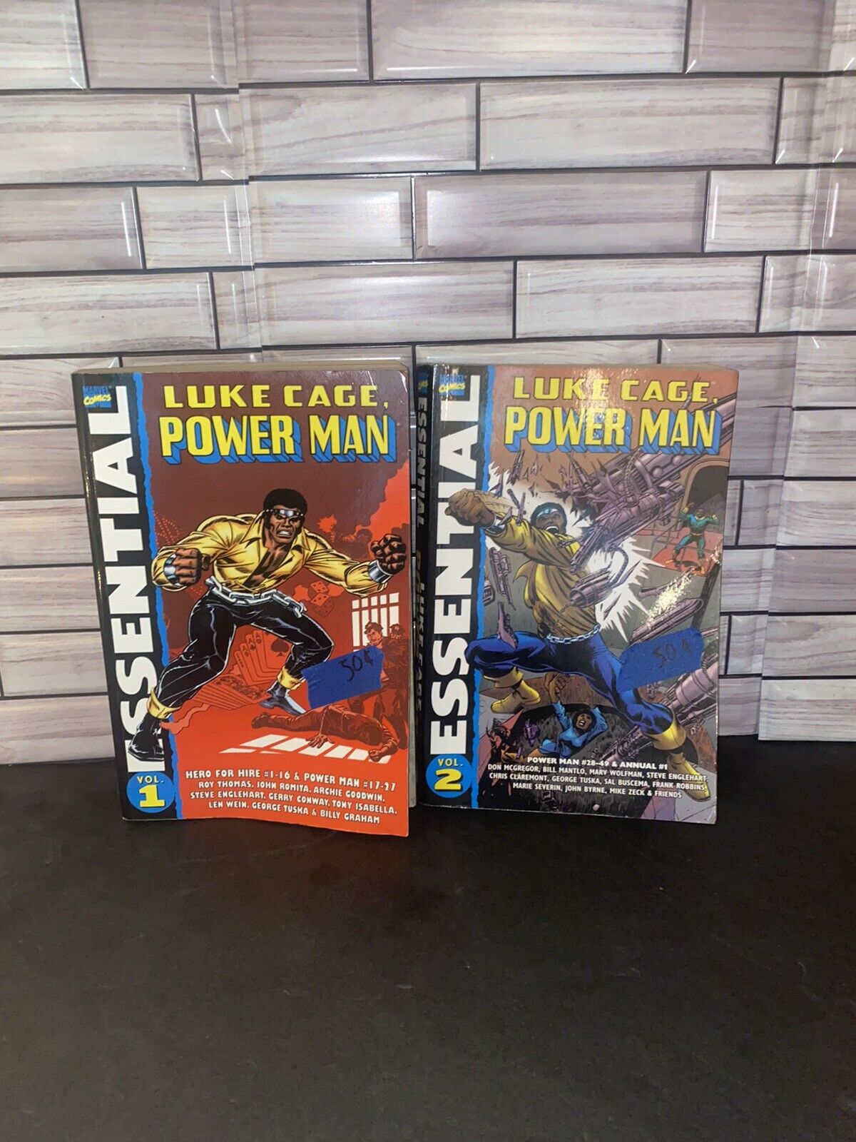 Marvel Essential Luke Cage Power Man Vol. 1 & Vol. 2 - Nice Copies