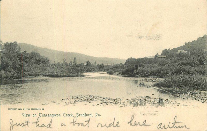 Pennsylvania Bradford View Tuneangwon Creek Rotograph undivided Postcard 22-3145