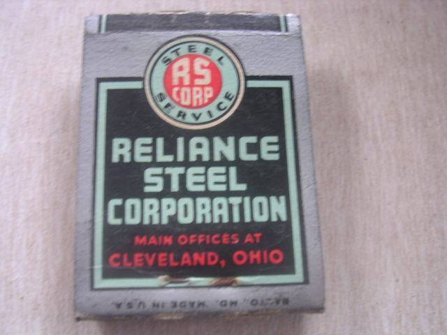 1930\'s Reliance Steel Corporation Toledo Division Toledo Ohio OH Empty Matchbook