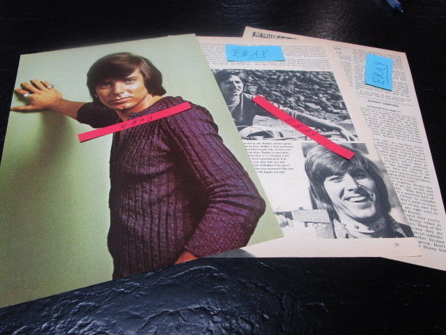 1972 BOBBY SHERMAN MAGAZINE ARTICLE CLIPPING I\'LL NEVER SING AGAIN 