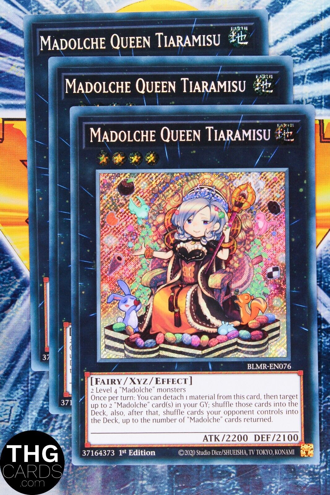 Madolche Queen Tiramisu BLMR-EN076 Secret Rare Yugioh Card Playset