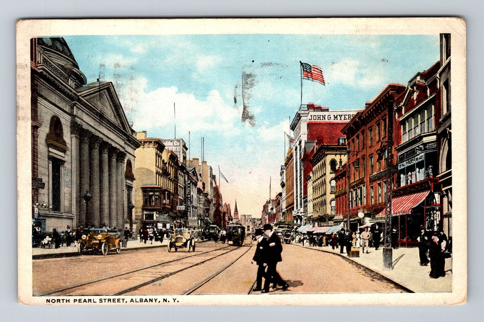 Albany NY-New York, North on Pearl Street, Antique Souvenir Vintage Postcard