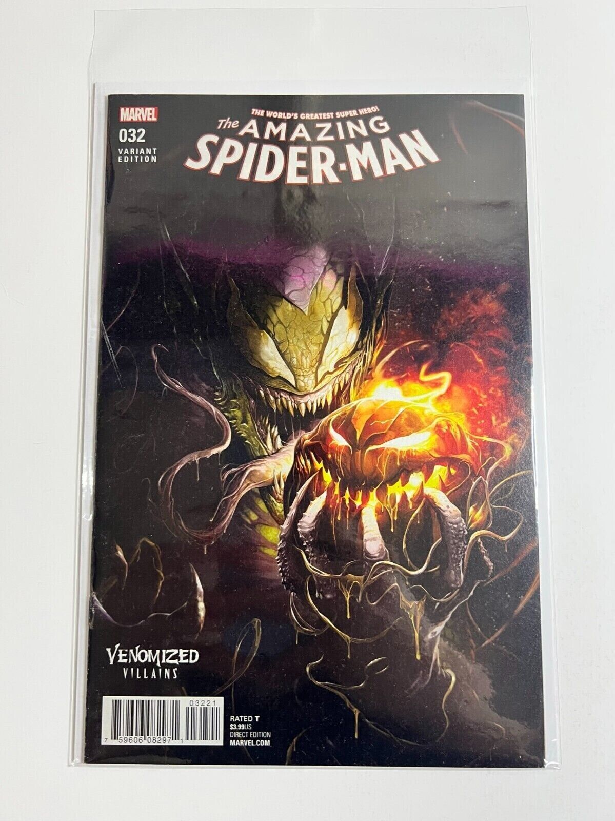 Amazing Spider-Man #32 Francesco Mattina Venomized Variant 2017 NM