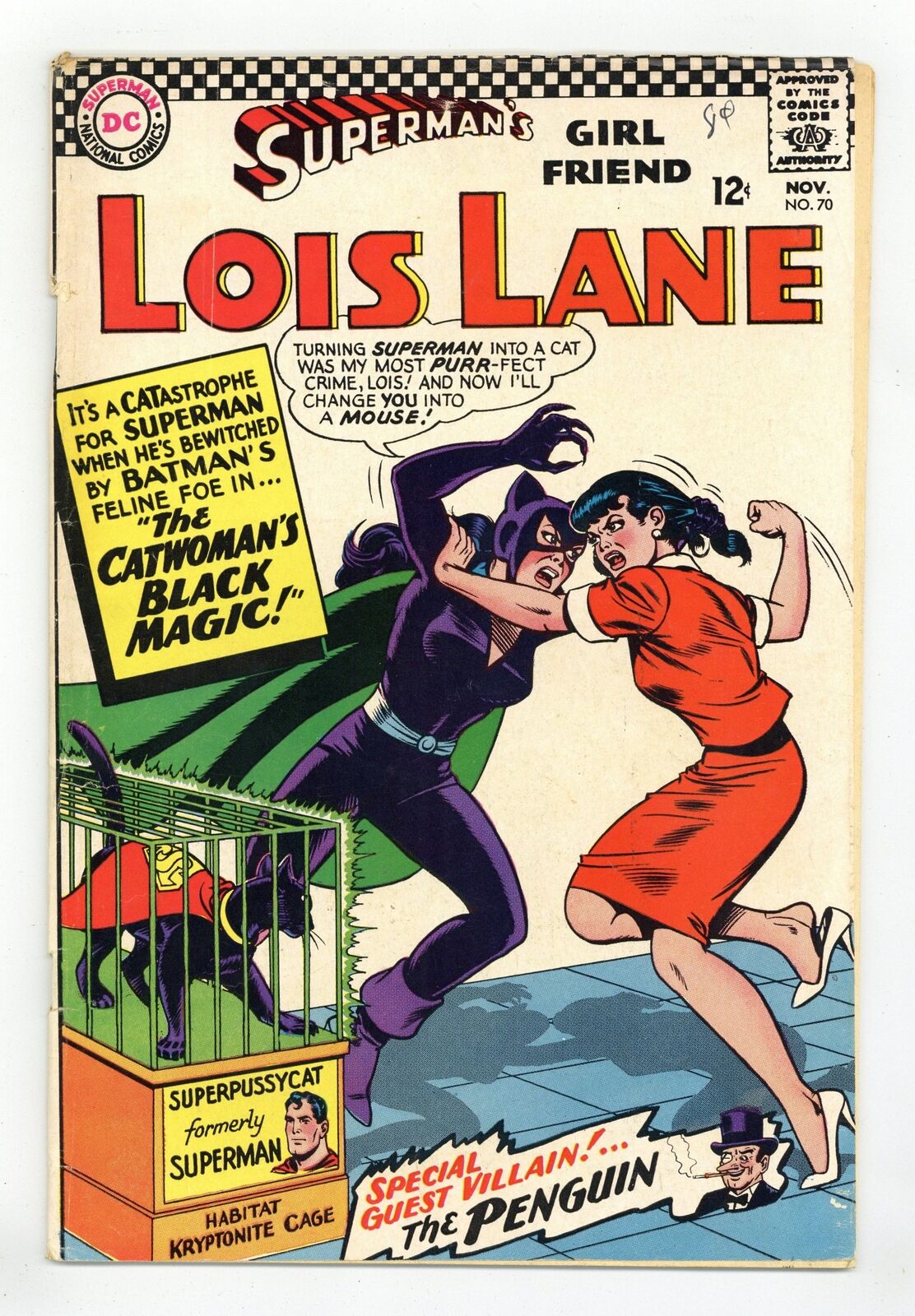 Superman\'s Girlfriend Lois Lane #70 GD/VG 3.0 1966 1st SA app. Catwoman