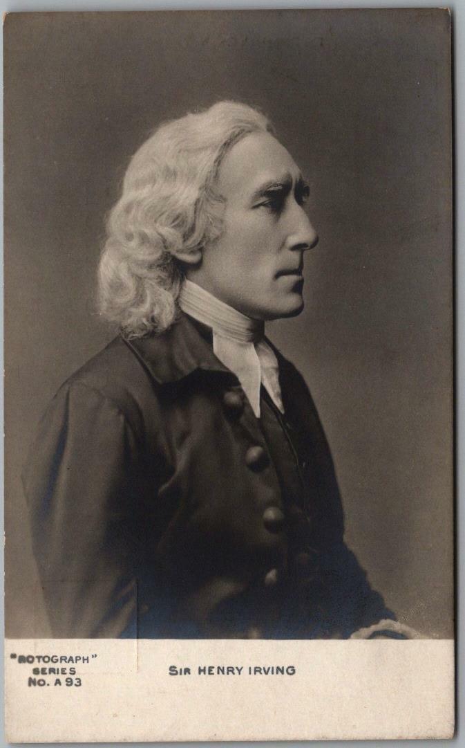 c1900s SIR HENRY IRVING Photo RPPC Postcard British Actor Rotograph Series #A 93