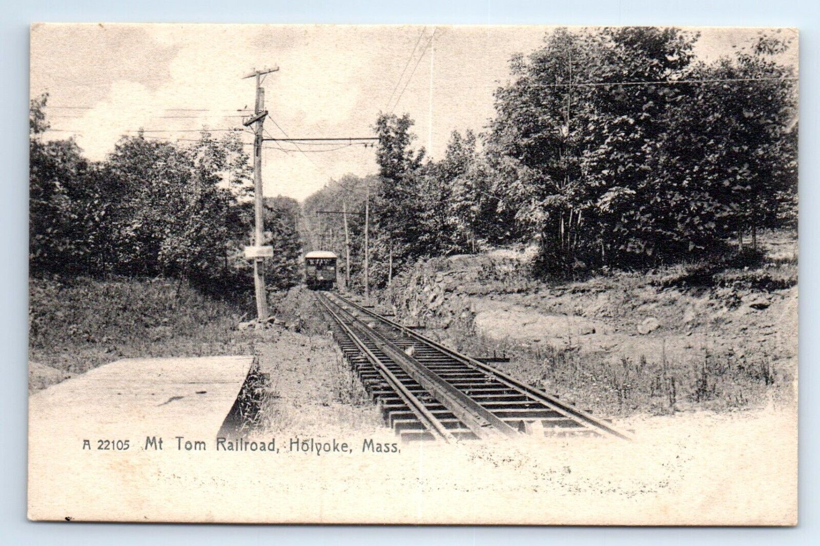 Holyoke MASS Mt. Tom Railroad Rotograph Co. Postcard c.1905 Unposted Germany