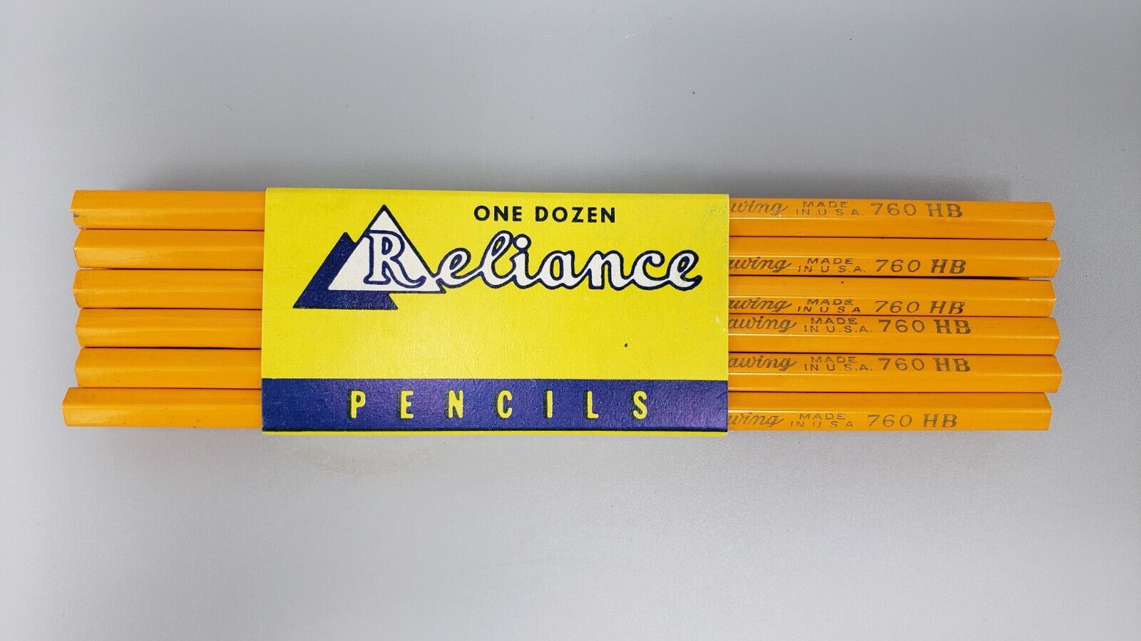 Vintage Reliance 760 HB High-Grade Drawing Pencils One Dozen Unsharpened