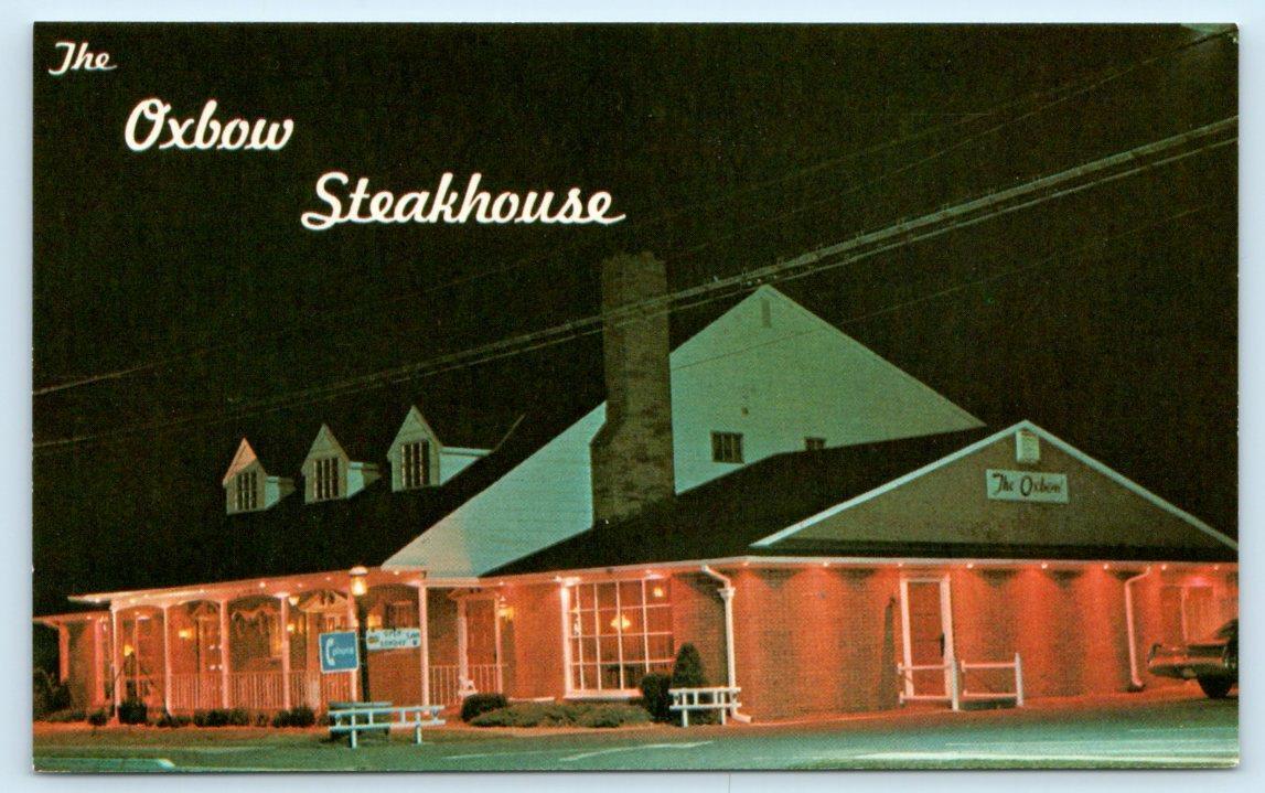 MIDDLESEX, New Jersey NJ ~ THE OXBOW Steakhouse & Cocktail Lounge 1970s Postcard