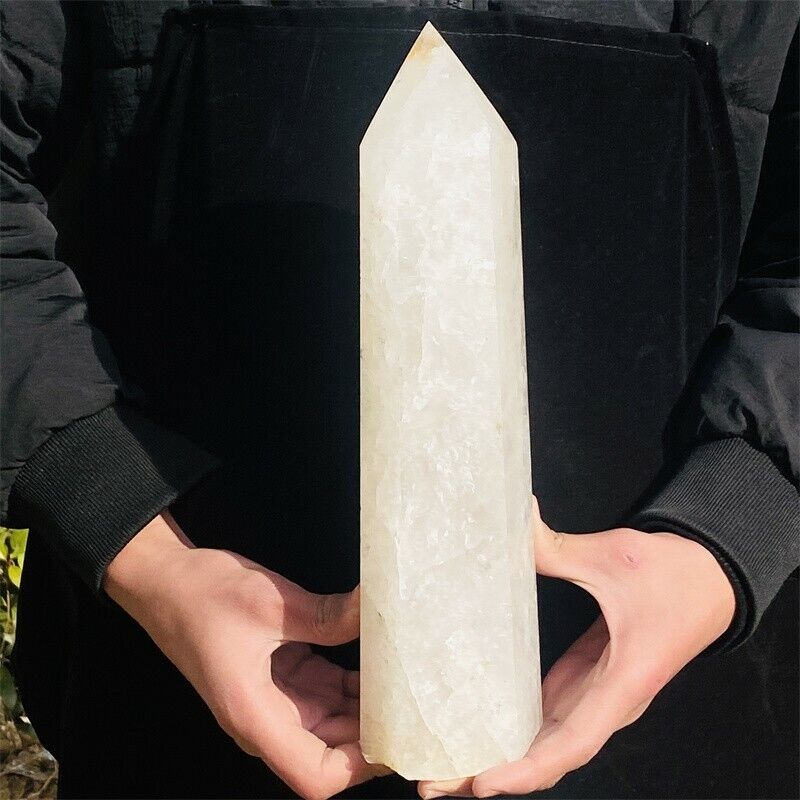2790g Natural  White Quartz Obelisk Crystal Wand Point Healing Mineral Stone