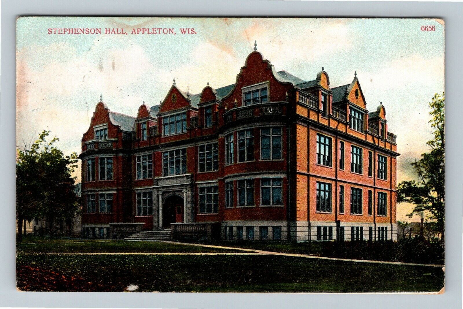 Appleton WI-Wisconsin, Stephenson Hall, Lawrence College, c1909 Vintage Postcard