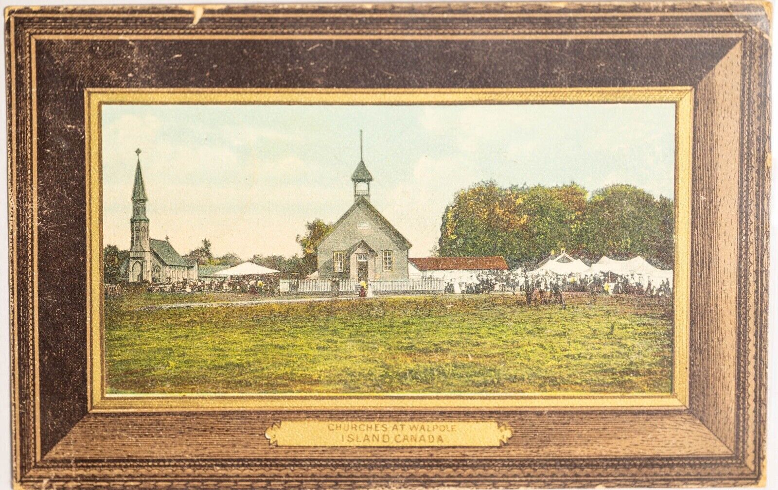 Vintage postcard Canada: Churches at Walpole 1900s