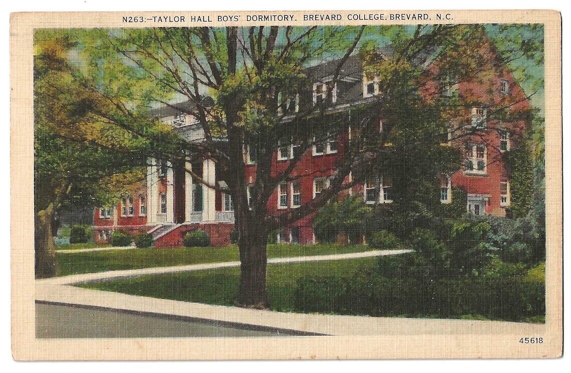 Brevard North Carolina c1941 Taylor Hall, Boys Dormitory, Brevard College