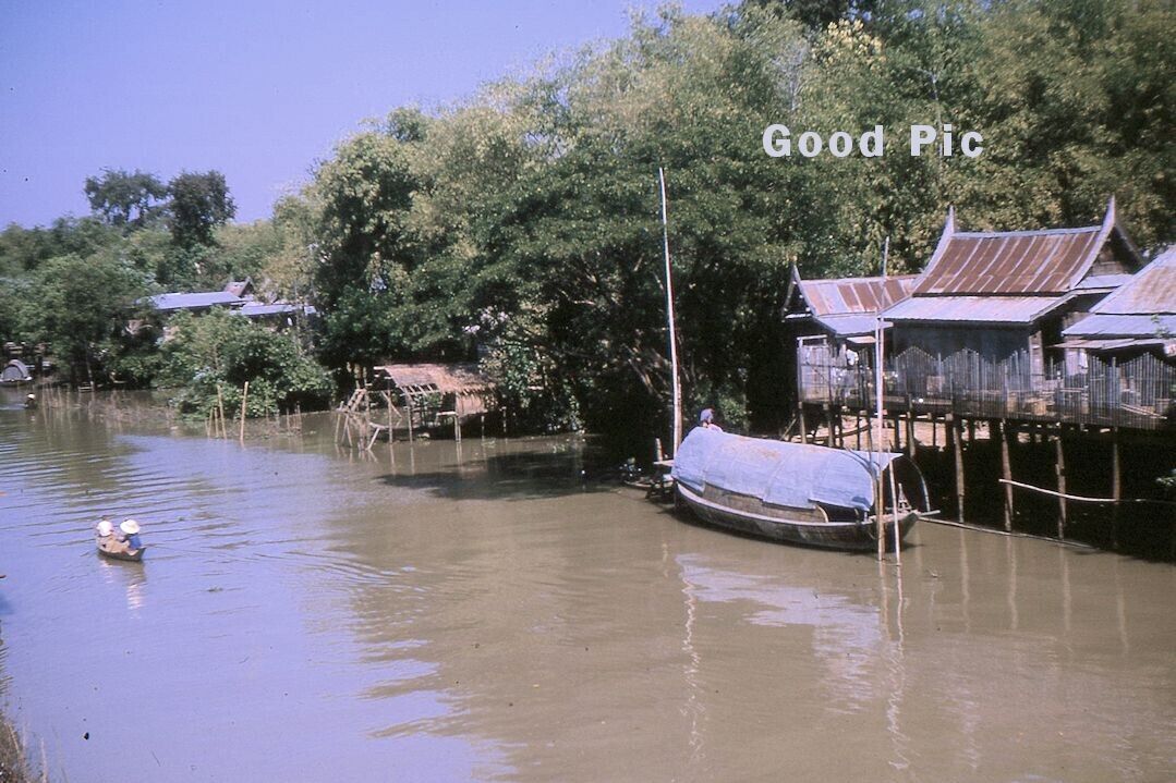 #WE14 - Vintage 35mm Slide Photo- Thailand - River- 1965