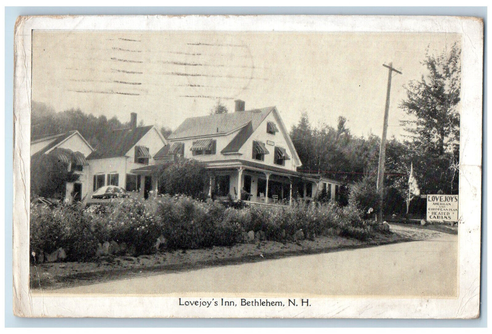 1936 Lovejoy\'s Inn Betlehem New Hampshire NH Posted Vintage Postcard