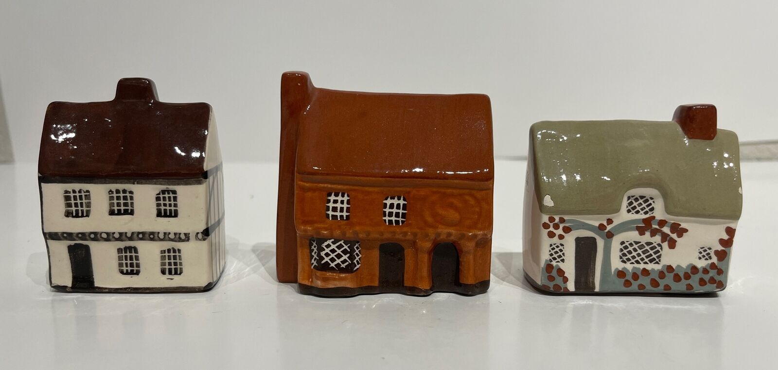 Country Cottages Mudlen End Studios 3 Ceramic House Miniatures Made In England