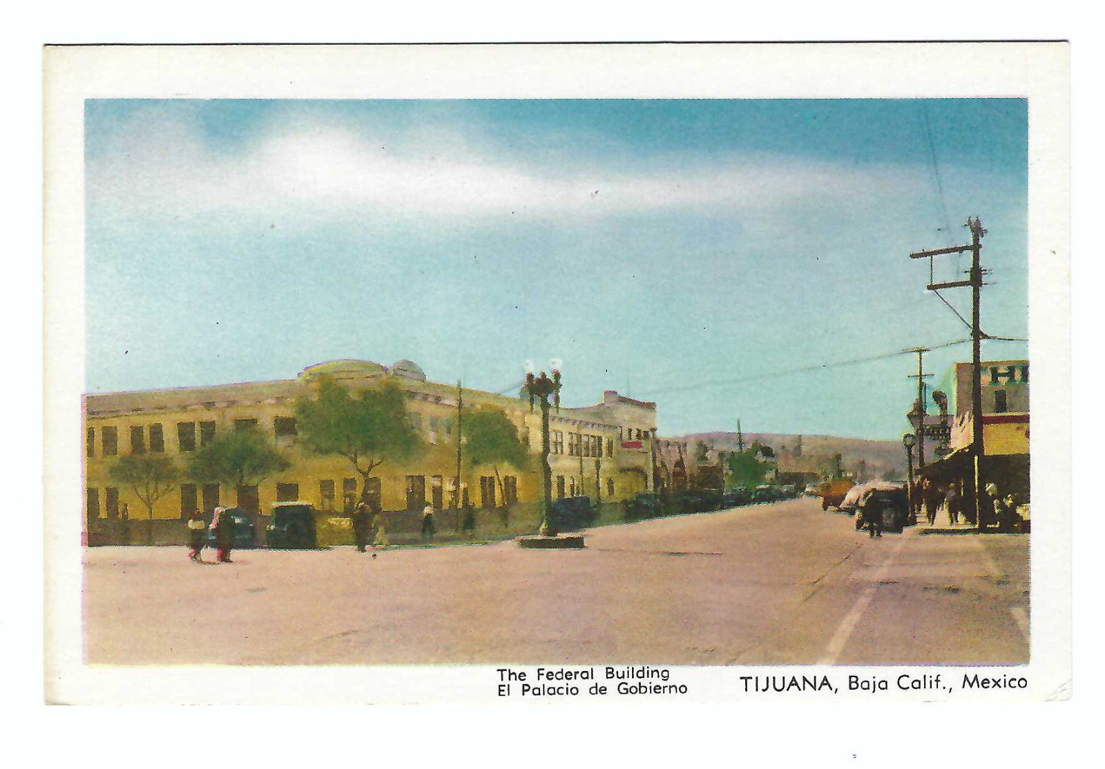 The Federal Building Tijuana, Baja California Mexico Vintage Postcard