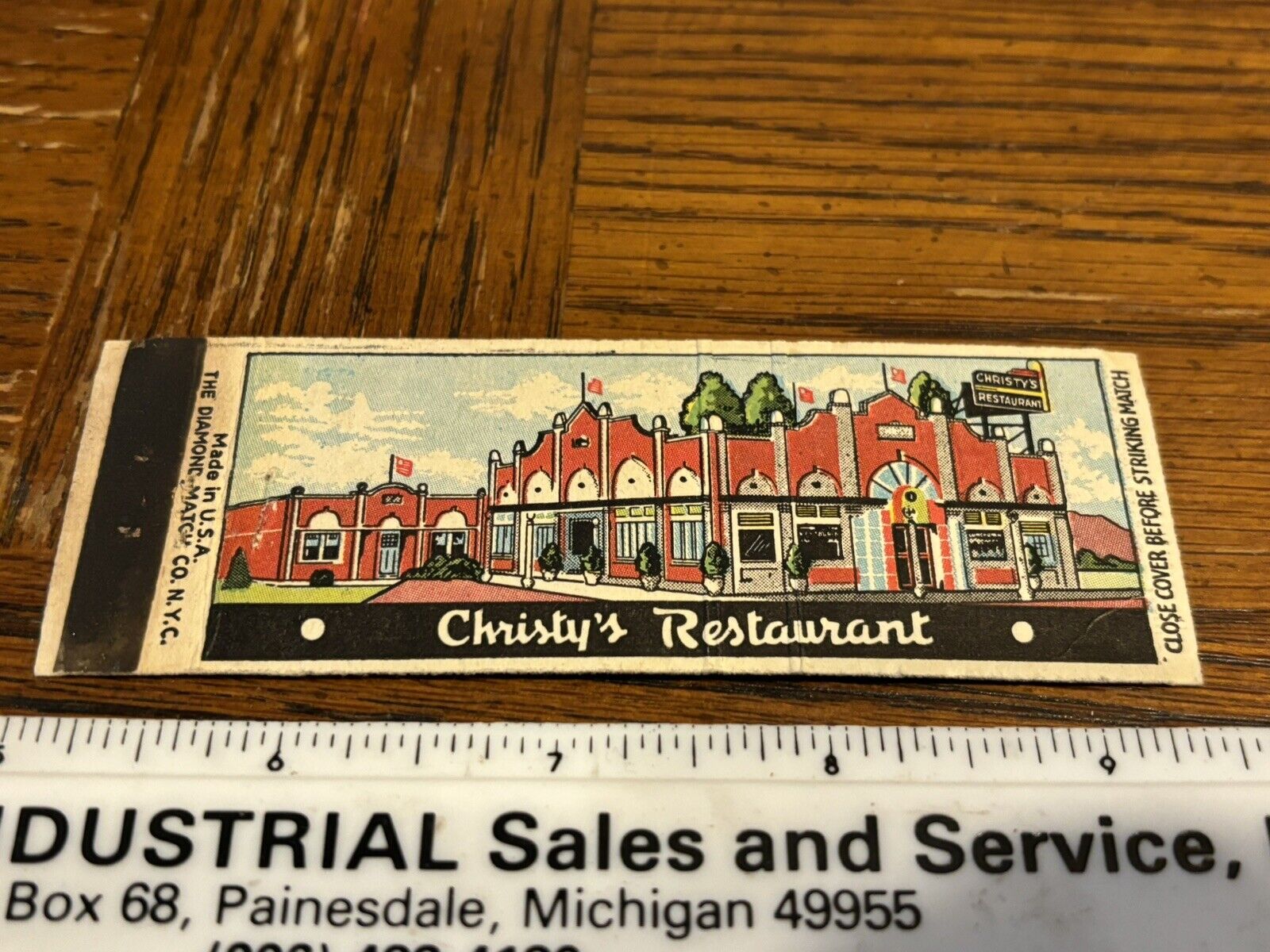 1930s Glen Mills PA Full Length Advertising Matchbook Christy’s Intnl Restaurant