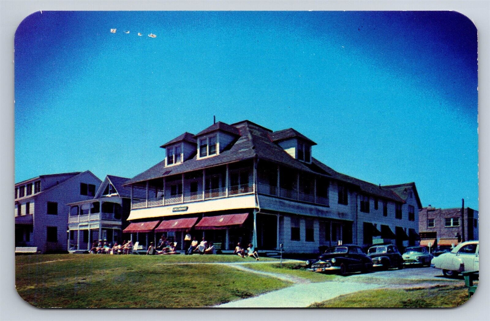 Postcard VA Virginia Beach Greenwood Hotel On Ocean 20th Street c1950s AT2