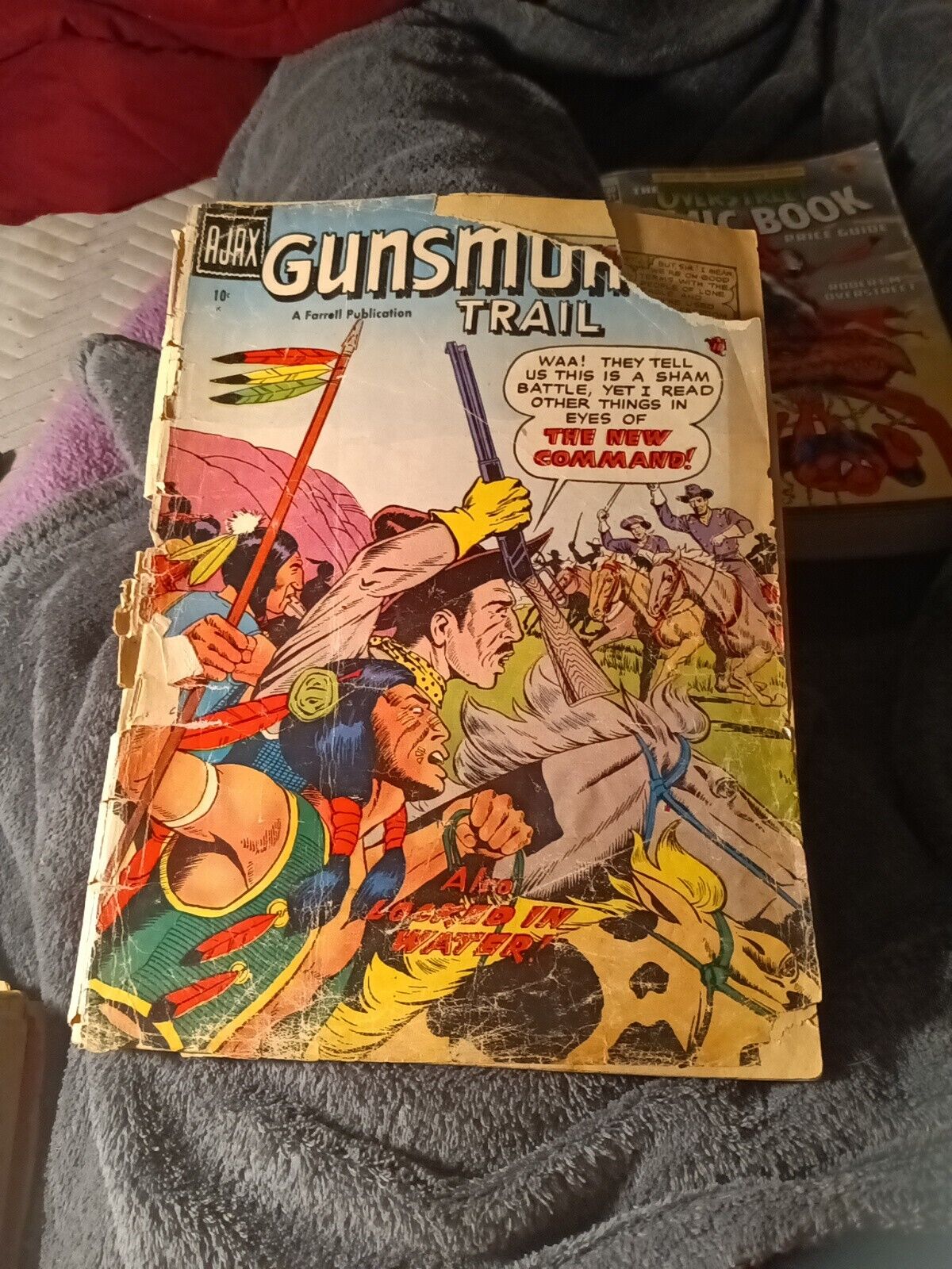 GUNSMOKE TRAIL 3 AJAX COMIC SILVER AGE 10 CENT 1957 WESTERN Hero Native American
