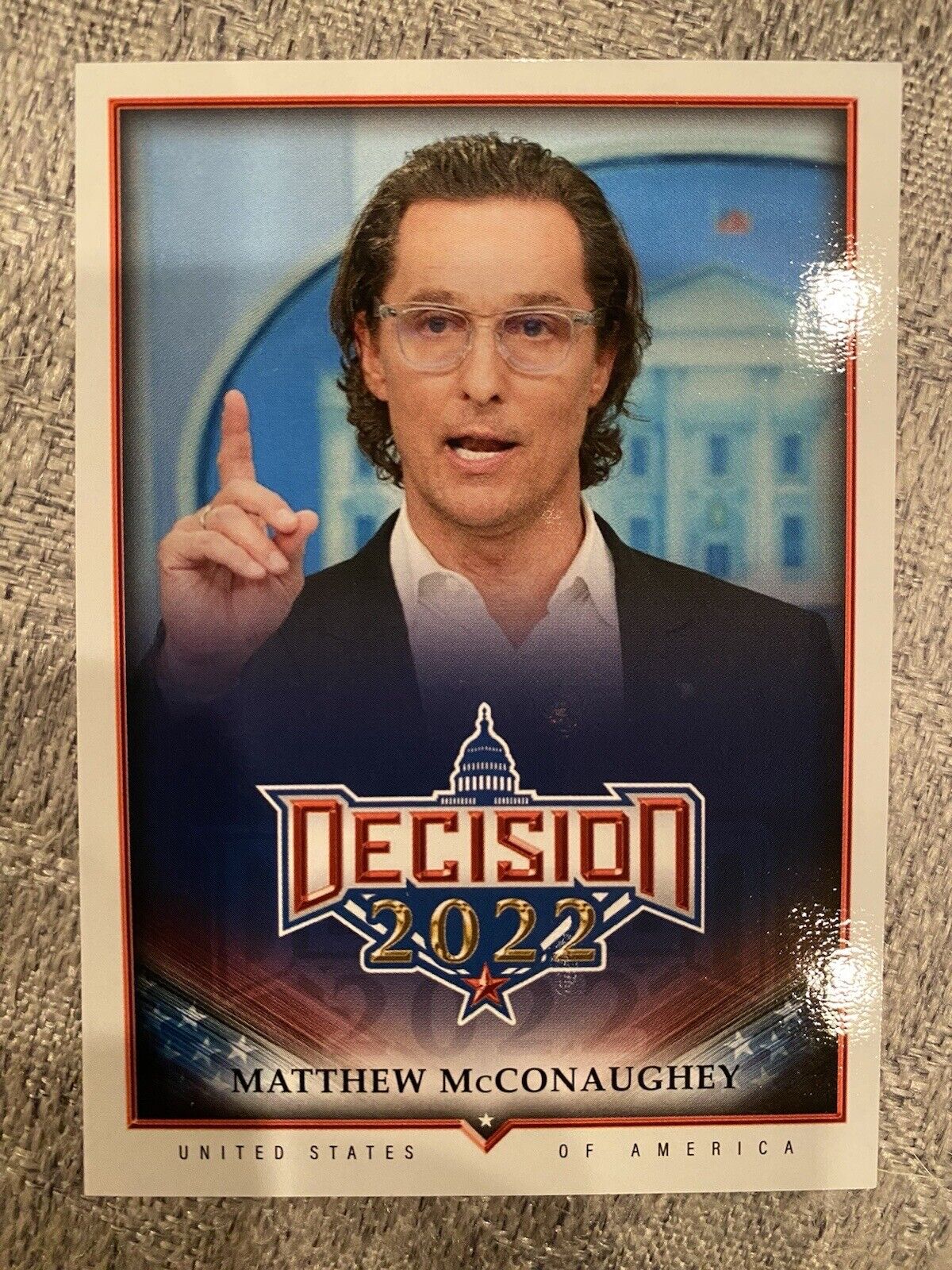 Matthew McConaughey Decision 2022  CARD #41 Actor, Gun Control Advocate