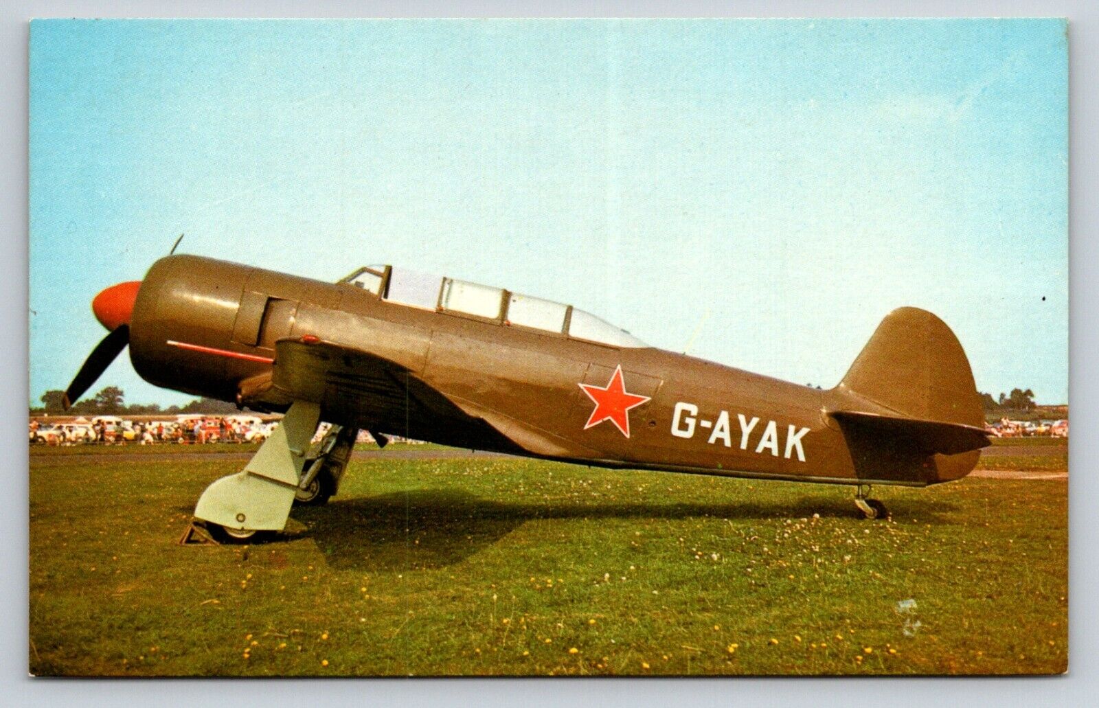 Yakovlev Yak-11 G-AYAK Soviet Russian Trainer single engine prop Postcard