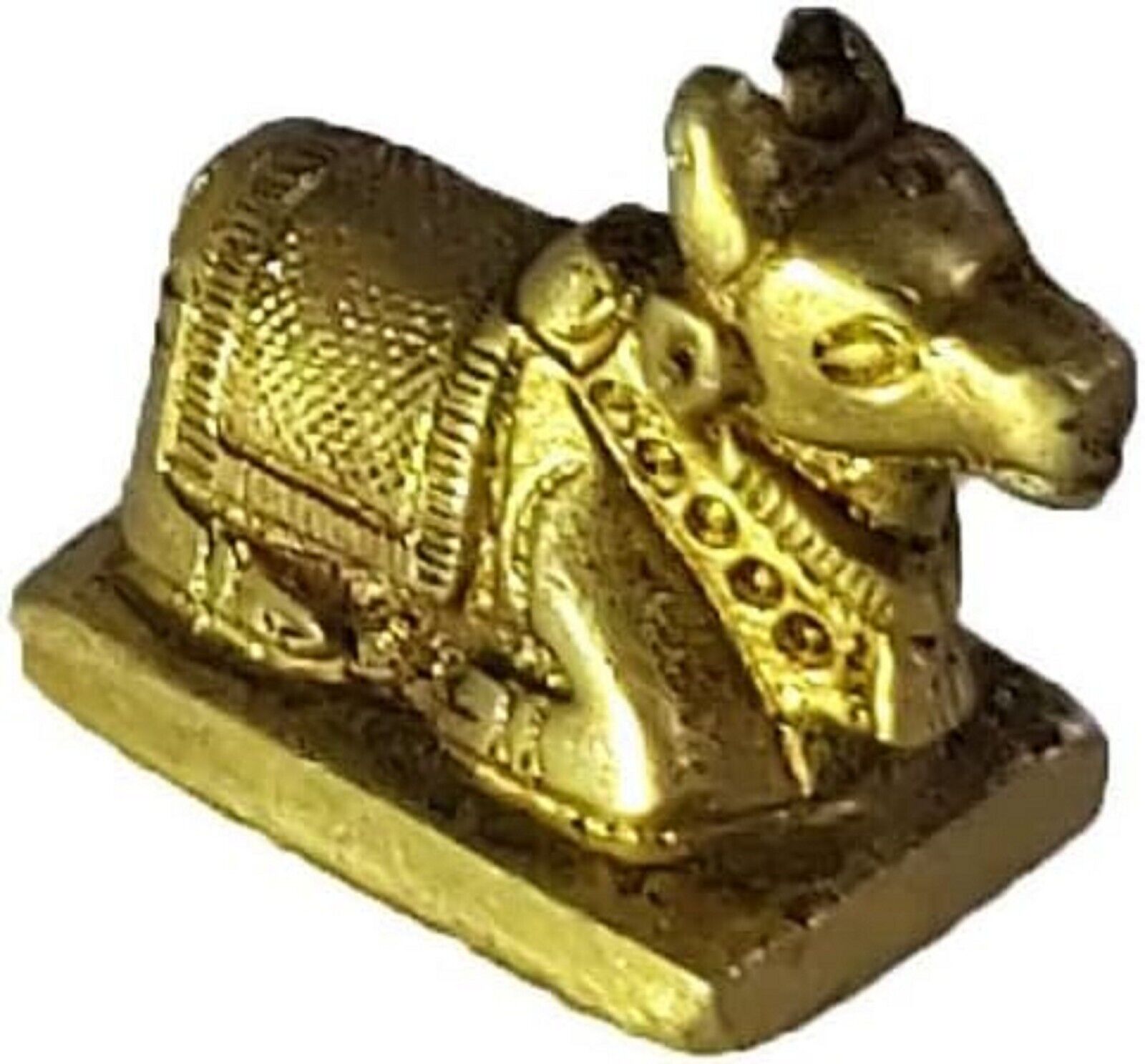 Nandi Idol Pooja Statue for Brass Indian Traditional For Home office puja 1.5 in