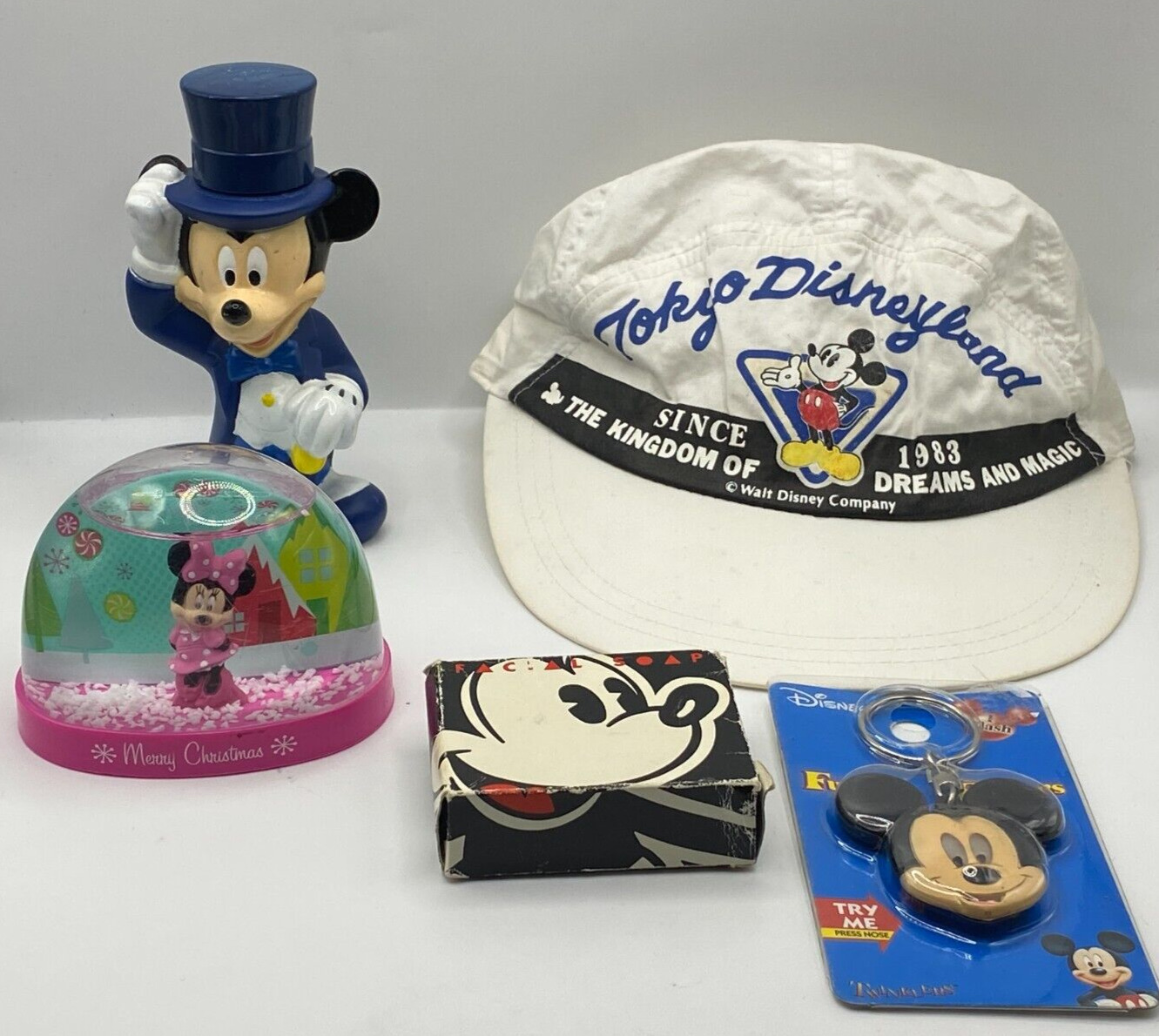 Vintage Tokyo Disneyland 1983 Hat Made In Japan Plus MICKEY MOUSE ITEMS