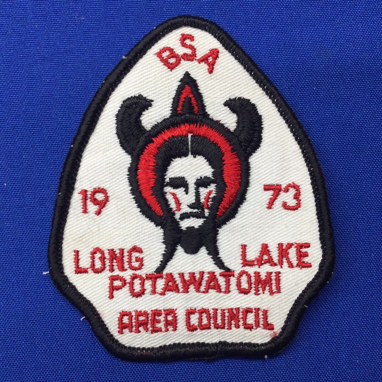 Boy Scout 1973 Camp Long Lake  Potawatomi Area Council Patch WI 246B1