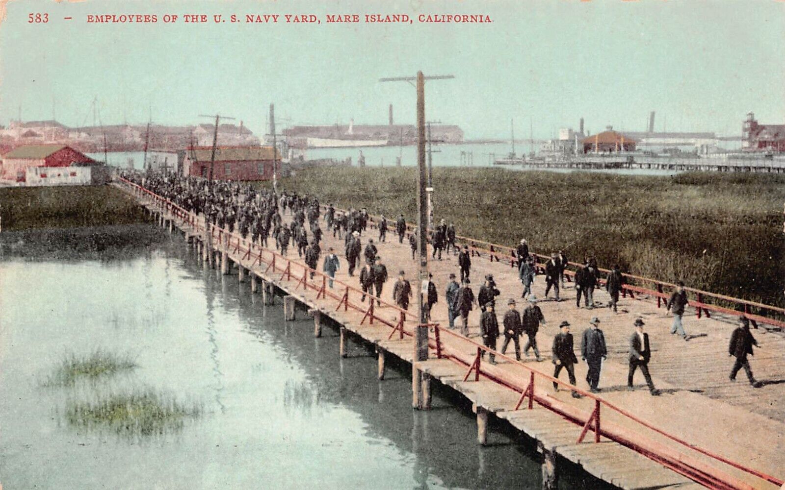 Vallejo California Mare Island Navy Naval Shipyard Military Base Postcard B38