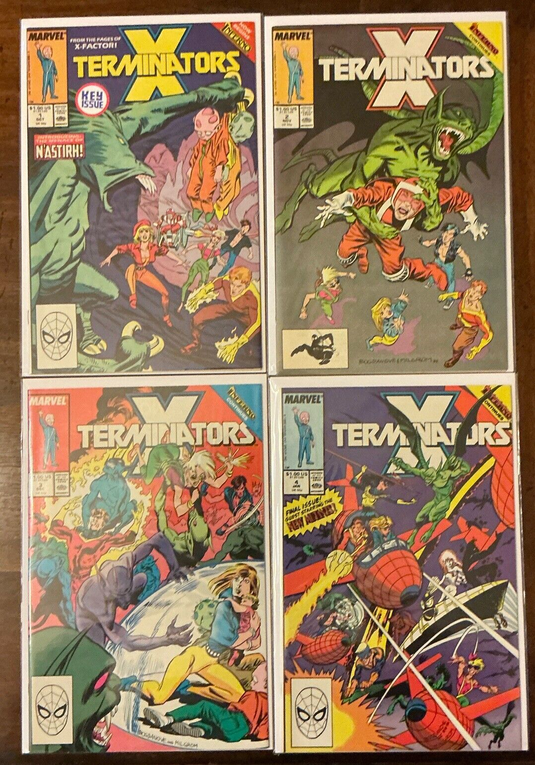 X-Terminators 1-4 Complete Set Run ~ Very Good~ 1988 Marvel Comics