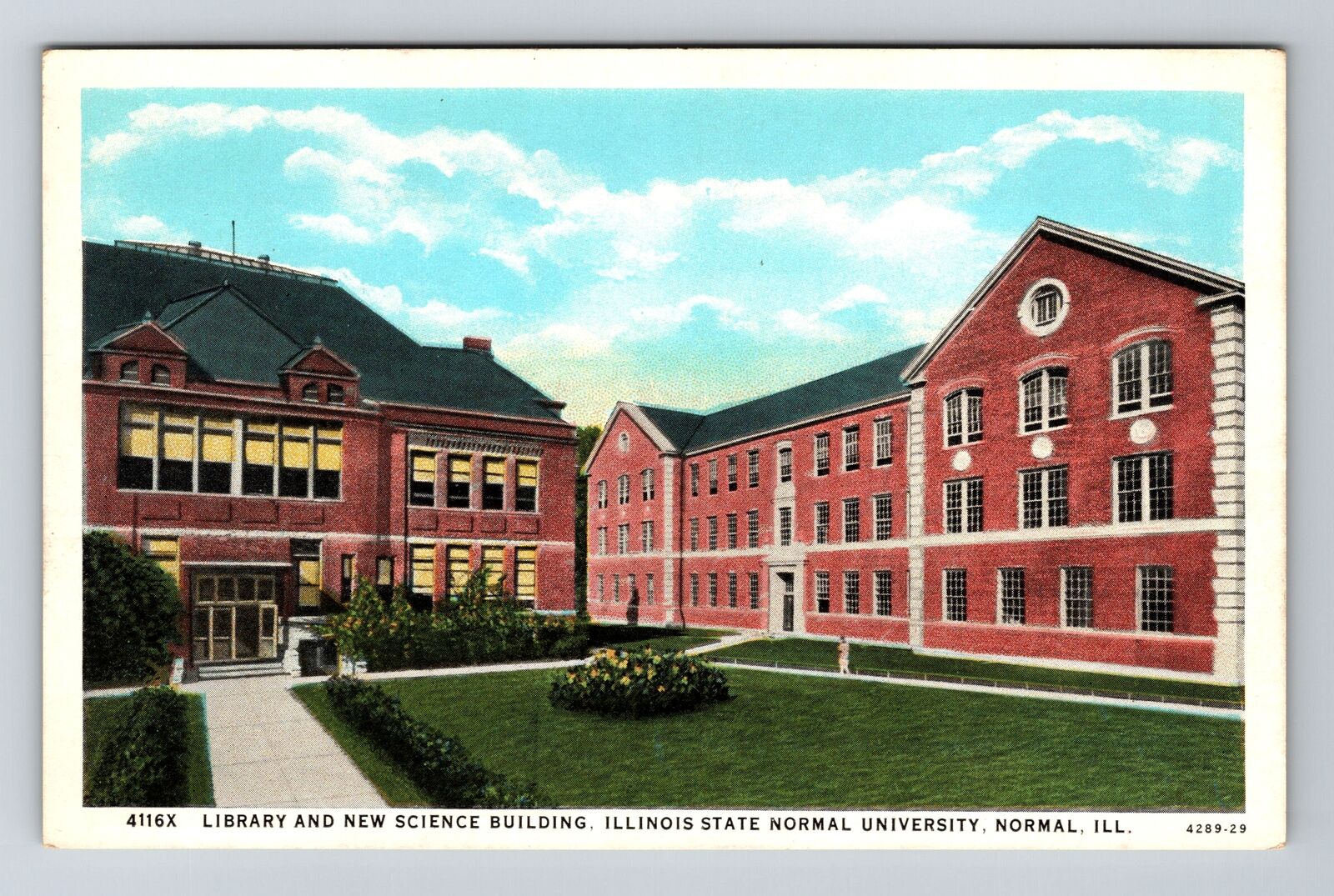 Normal, IL-Illinois, State Normal University Library Antique, Vintage Postcard