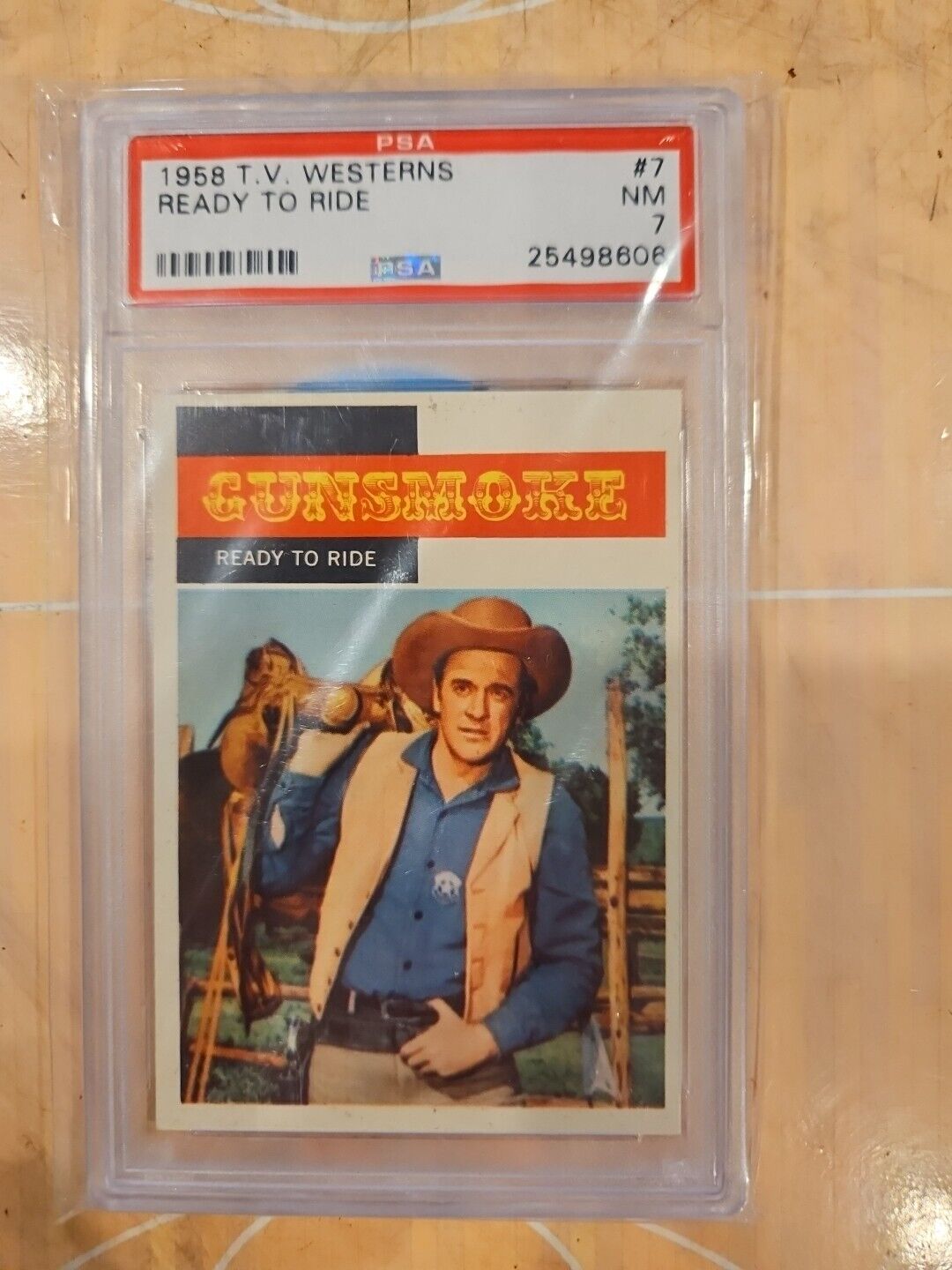 1958 Topps TV Westerns #7 Ready to Ride PSA 7