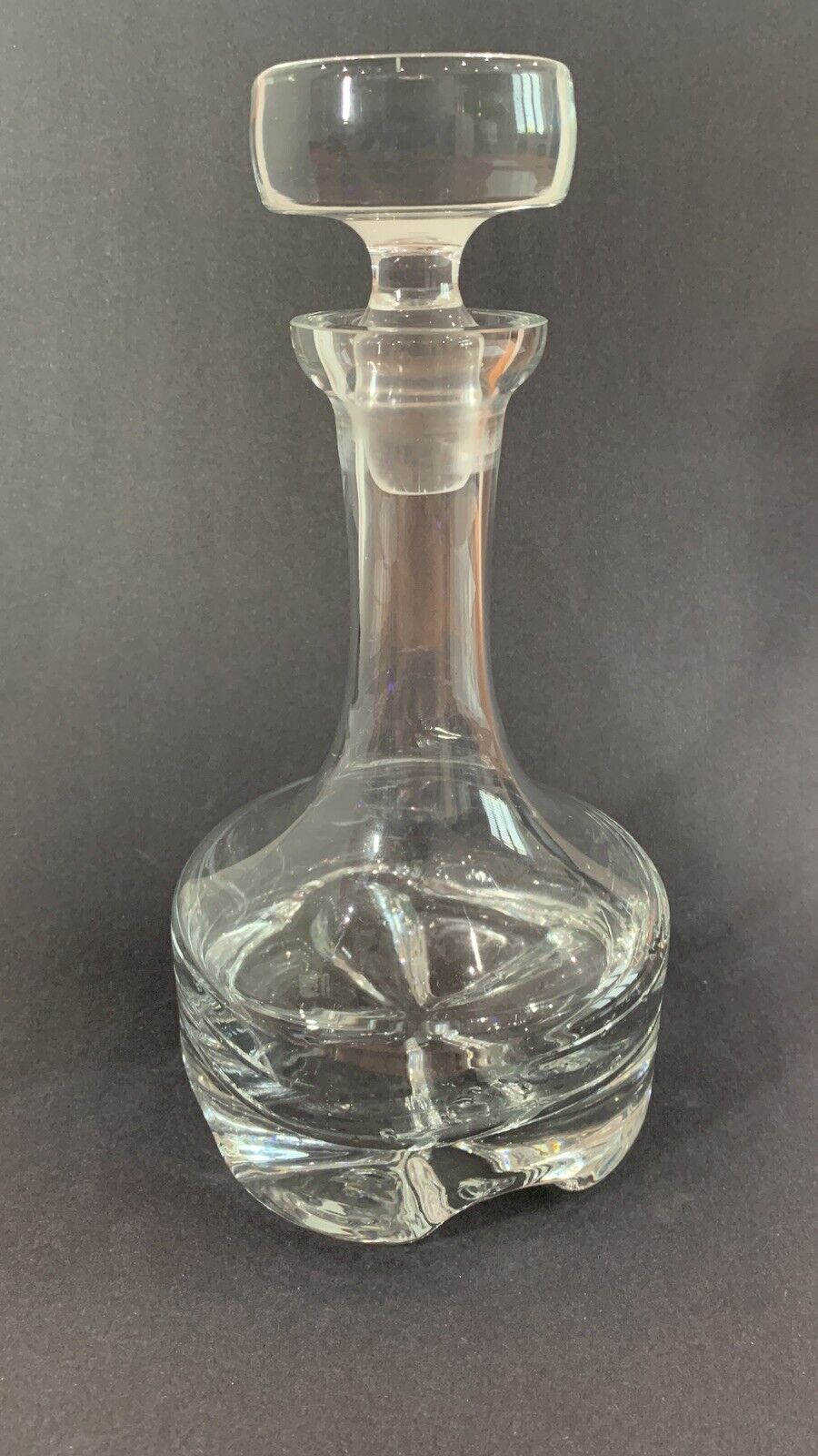 Krosno  Clear Crystal Glass Decanter with Stopper [Made in Poland],