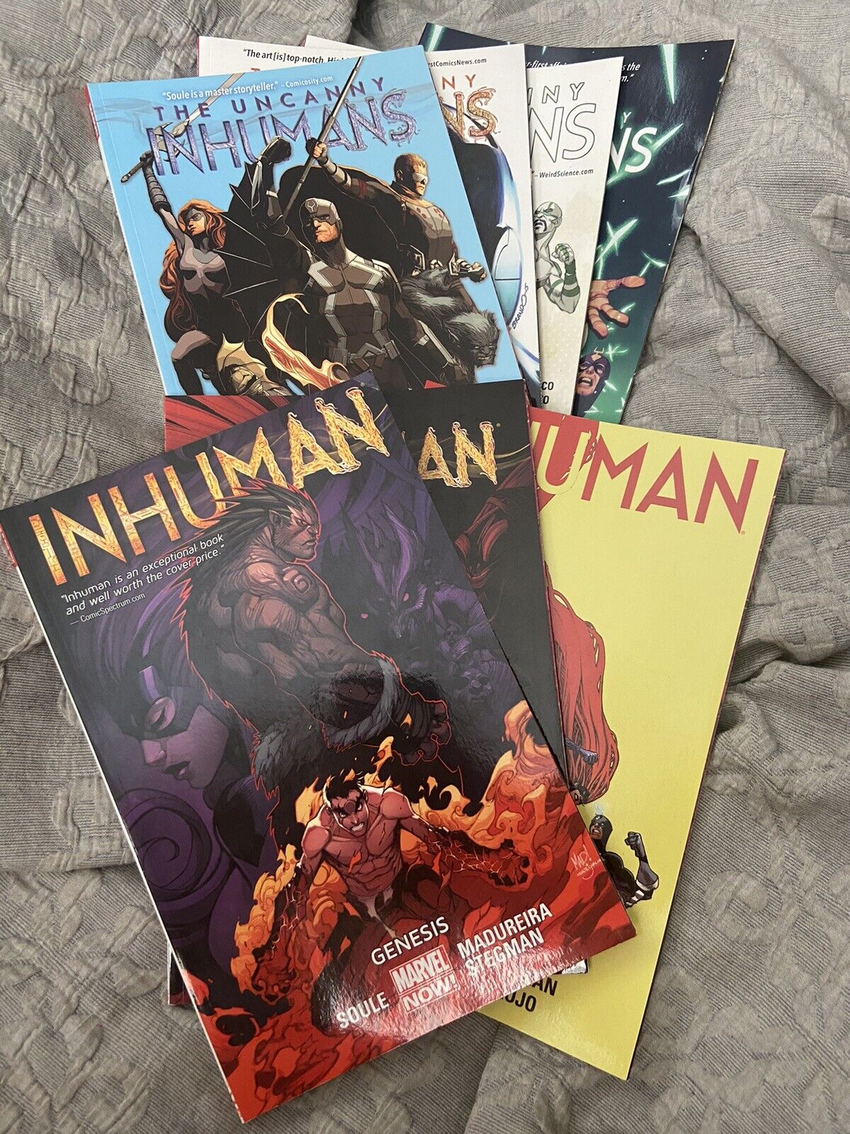 Inhumans TPB Lot Inhuman Vol 1-3 Uncanny Vol 1-4 Marvel Comics Soule OOP Set