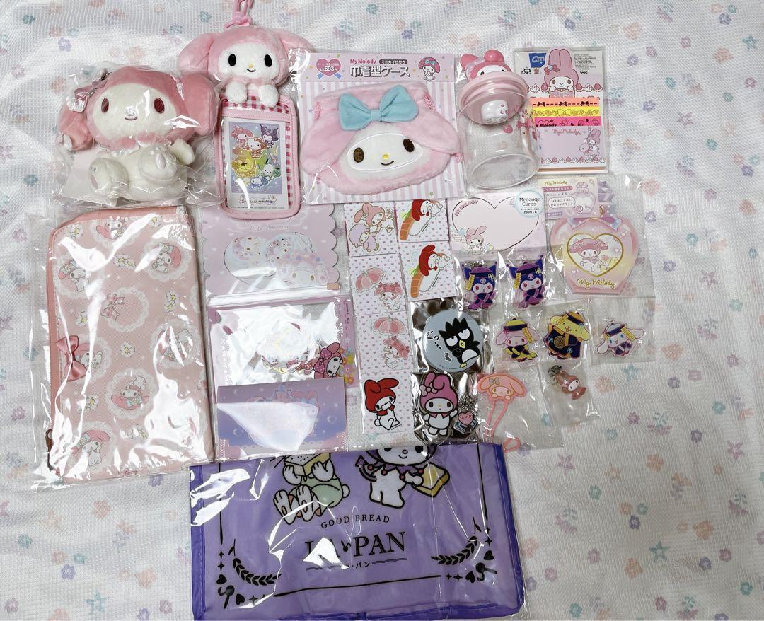 Sanrio Goods lot Plush Tin badge Towel My Melody batsumaru  