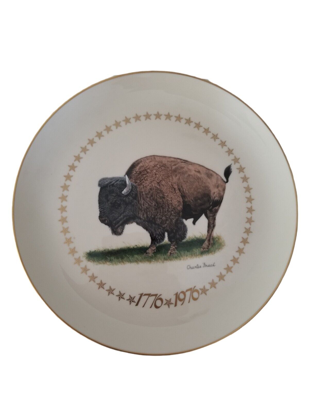 VINTAGE American Bison 1st Limited Edition Plate by Charles Frace #1322