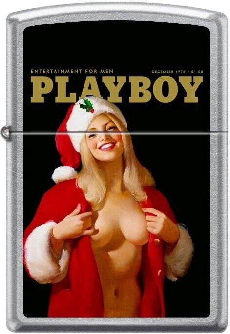 Zippo Playboy December 1972 Cover Street Chrome Windproof Lighter NEW RARE