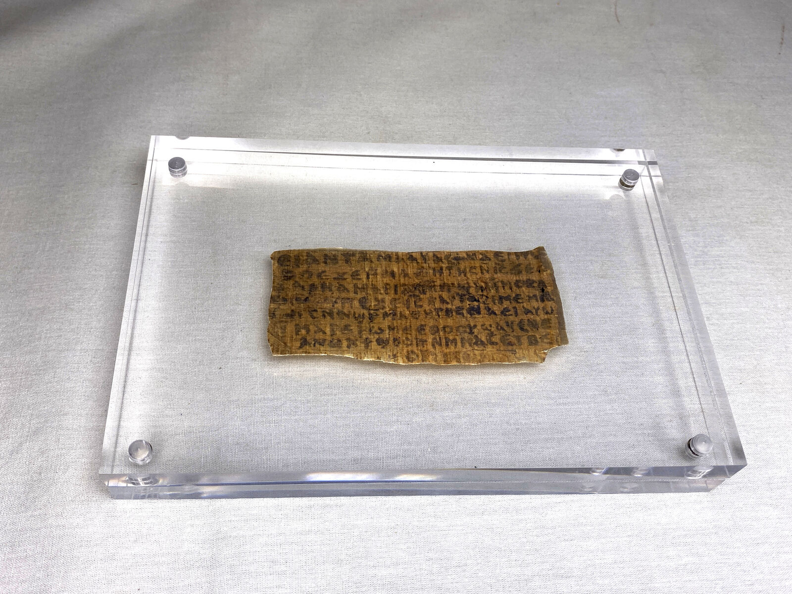 The Gospel of Jesus\' Wife, Papyrus Fragment, Ancient Biblical Replica, Plaque