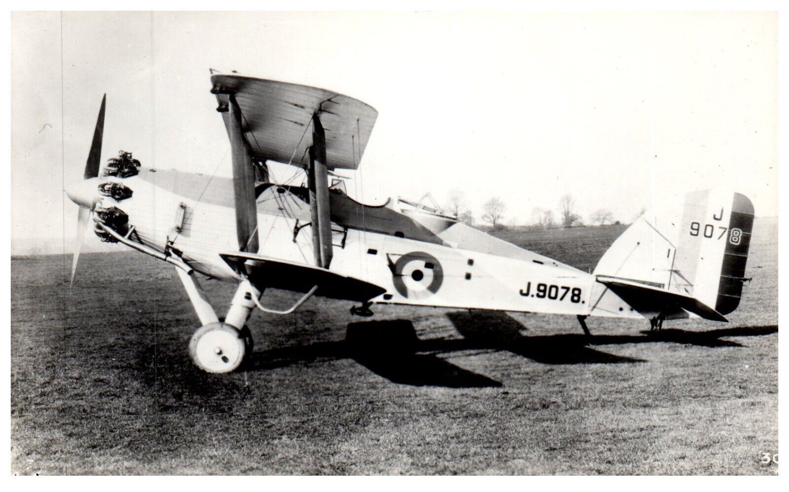 Westland Wapiti J9078 RAF  No.84 Squadron Biplane Bomber  RPPC Postcard Unposted