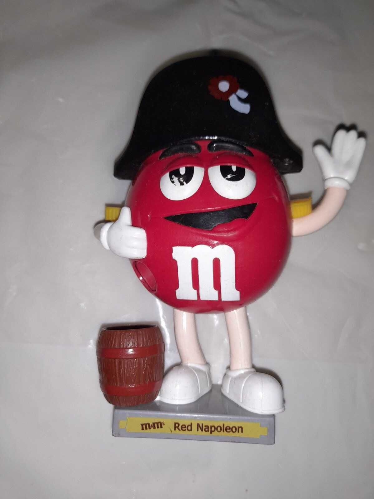 M&M's Red Napoleon Candy Chocolate Dispenser 7 Inches Collectable