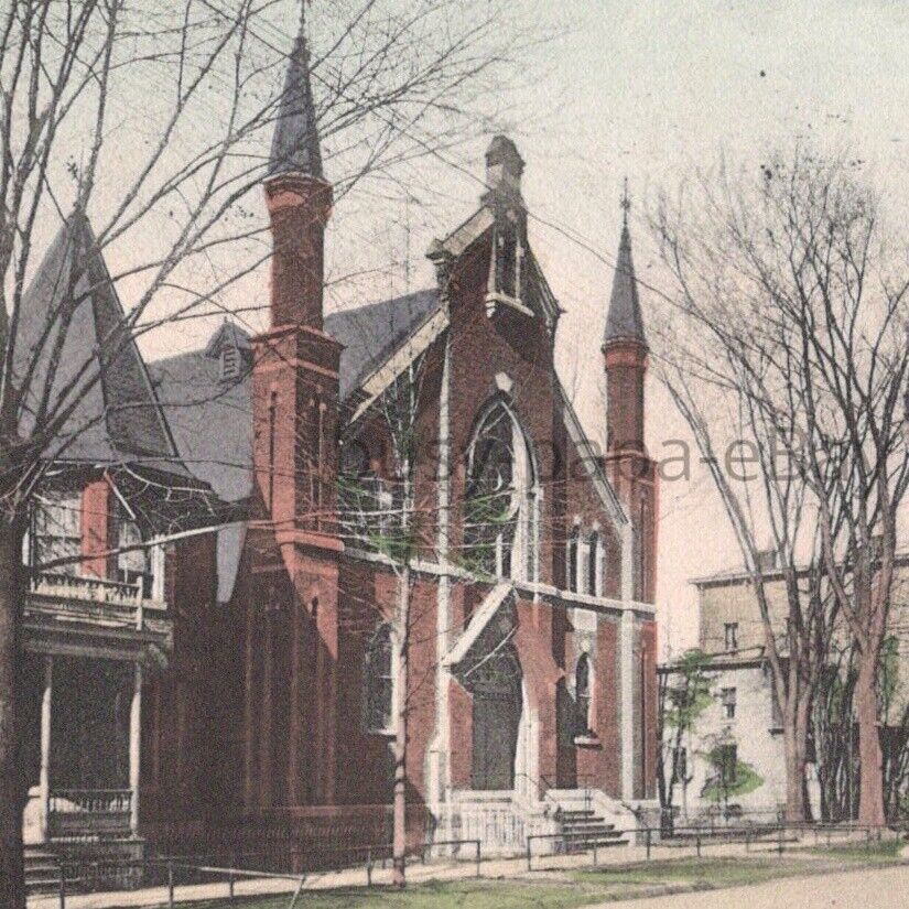 Vintage 1908 Moriah Church Utica New York Postcard