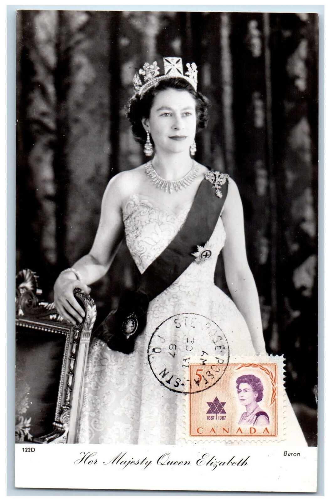 Canada Postcard Her Majesty Queen Elizabeth 1967 Expo RPPC Photo Tuck Art