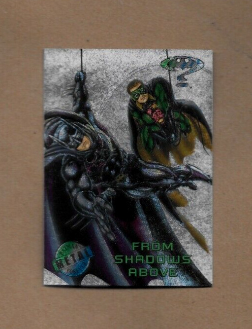 1995 Fleer Metal Batman Forever From Shadows Above Silver Flasher Card #78 NM/MT