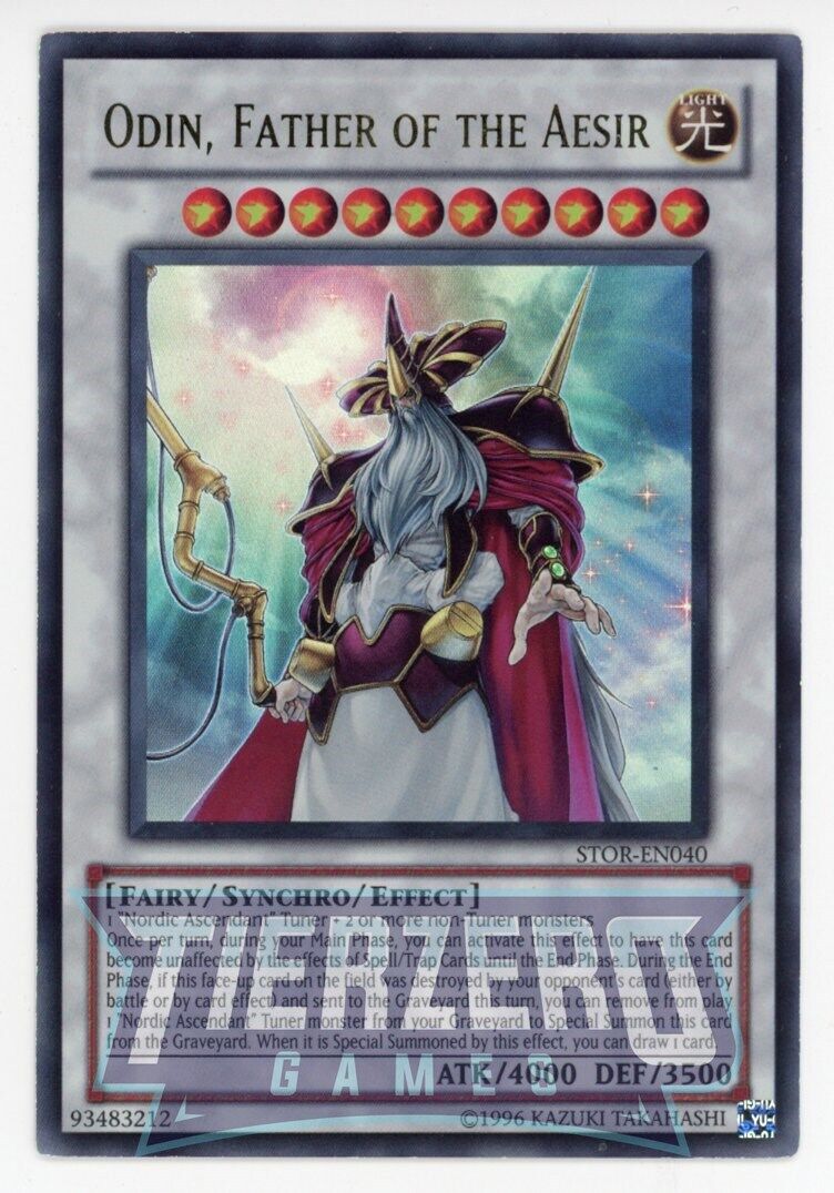 Yugioh STOR-EN040 Odin, Father of the Aesir Ultra Rare NM/LP