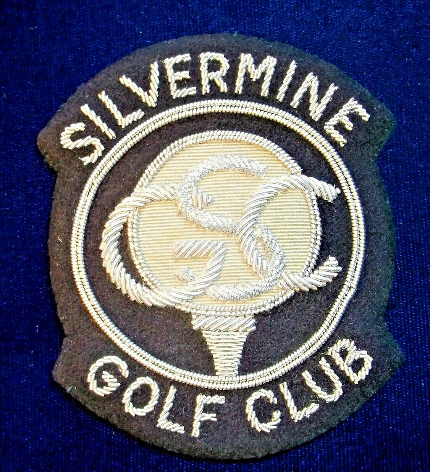 GEMSCO NOS WIRE BULLION Patch Pin THE SILVERMINE GOLF CLUB CT Original 1980 MINT