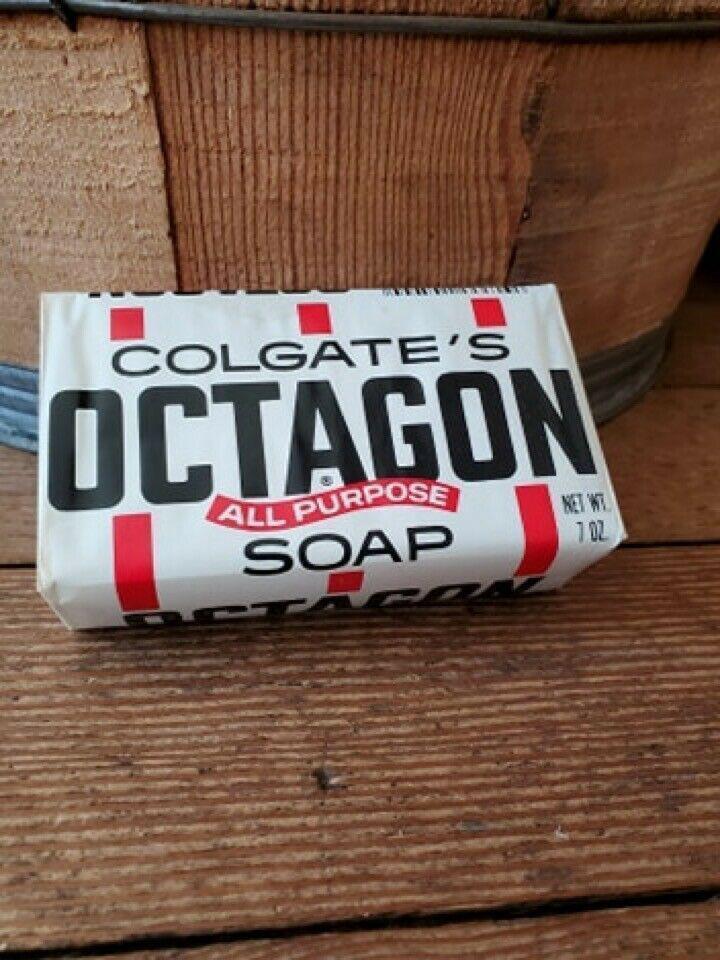 NEW Vintage Antique Colgate's Octagon All-Purpose Large Soap 7.05 oz