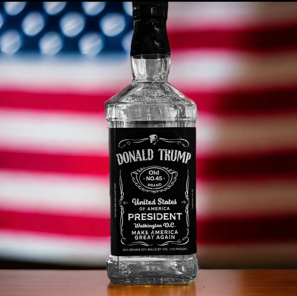 Trump 2024 Gift Donald Trump JD Bottle Label FJB *THE ORIGINAL LABEL*
